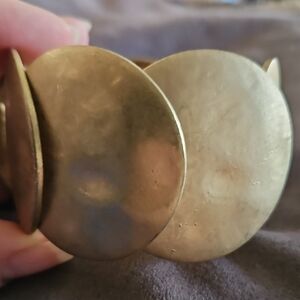 Gold Circular Statement Bracelet